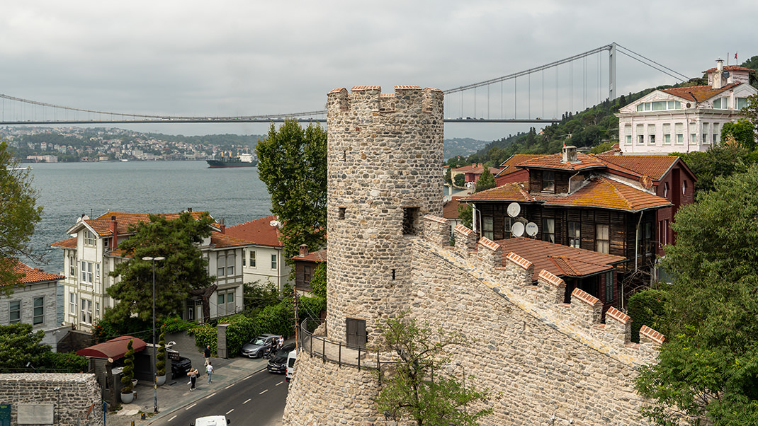 In the distance, the bridge across the Bosphorus is visible