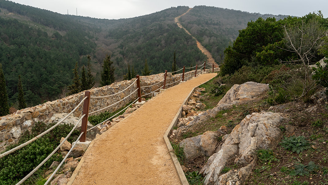 A pathway for tourists
