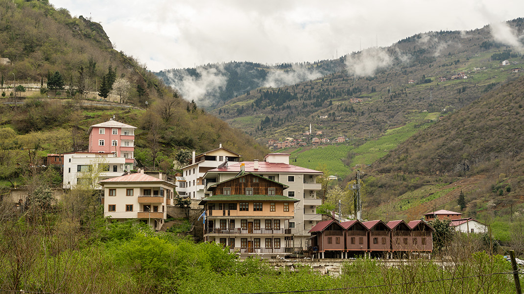 The monastery is located in the mountains near the Turkish city of Trabzon